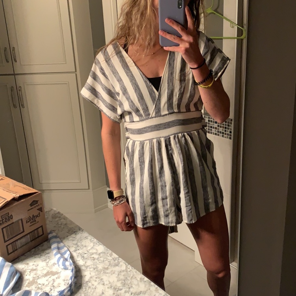 Striped romper